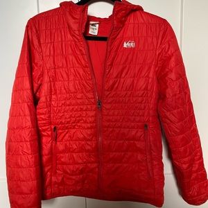 Red REI Co-op Chillypuff Insulated Jacket - Girls size Large 14-16